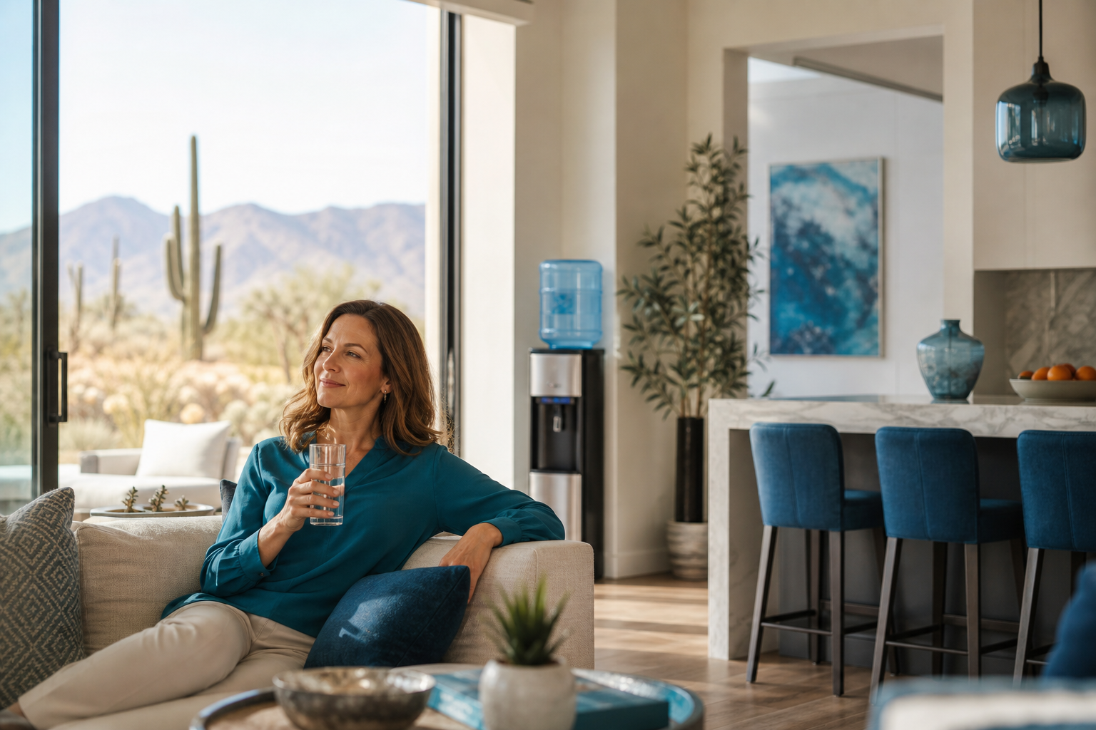 Warm Arizona home moment with clean, comfortable water